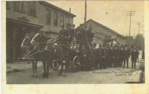 4125.27 Ambler Pa Postcard_Wissahickon Fire Company_circa 1908