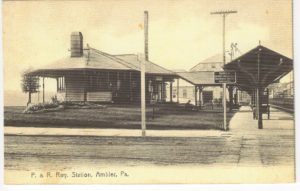 4125.43 Ambler Pa Postcard_P&R Rwy Station_circa 1912