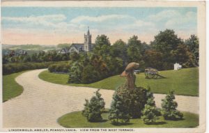 4125.99 Ambler Pa Postcard_Lindenwold View from the West Terrace_circa 1919