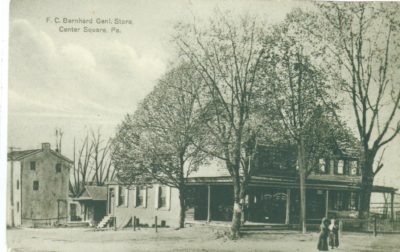 4500_006_Center Square Postcard_F C Bernhard General Store_Circa 1915