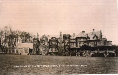 4500_080_Ft Washington PA Postcard_Residence of A Van Rensselaer
