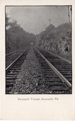 4500_211_Gwynedd Valley PA Postcard_Gwynned Valley P and R Railroad Tunnel