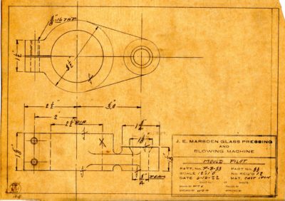 Marsden Glass Machinery Dwg #4128_40 Mold Pilot 6_16_1922