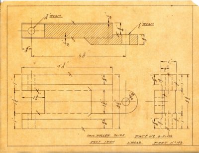 Marsden Glass Machinery Dwg #4128_43 Cam Roller Slide