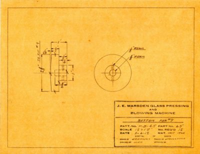 Marsden Glass Machinery Dwg #4128_56 Bottom for #7 3_4_1912