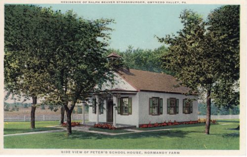 4500_046_Franklinville School House Postcard_Normandy Farm_Gwynedd Valley PA_Side View